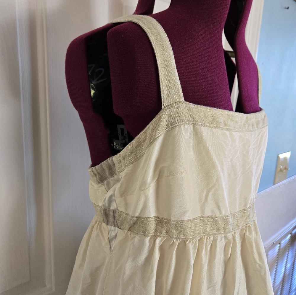 J. Crew Cream Silk Strappy Midi Dress Petite 10 - Picture 3 of 10